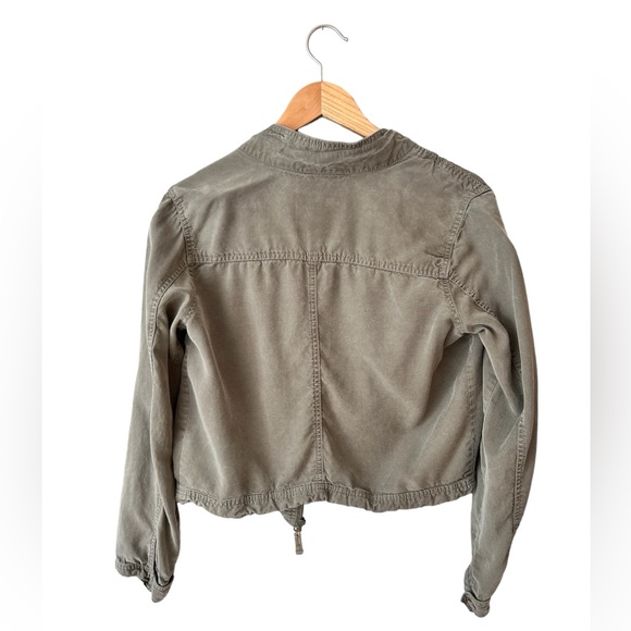 Mossimo Crop Jacket - Ladies - Medium - Cargo - Casual Olive Green - Picture 2 of 3